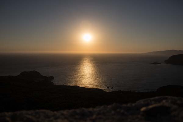 Monolithos Sonnenuntergang