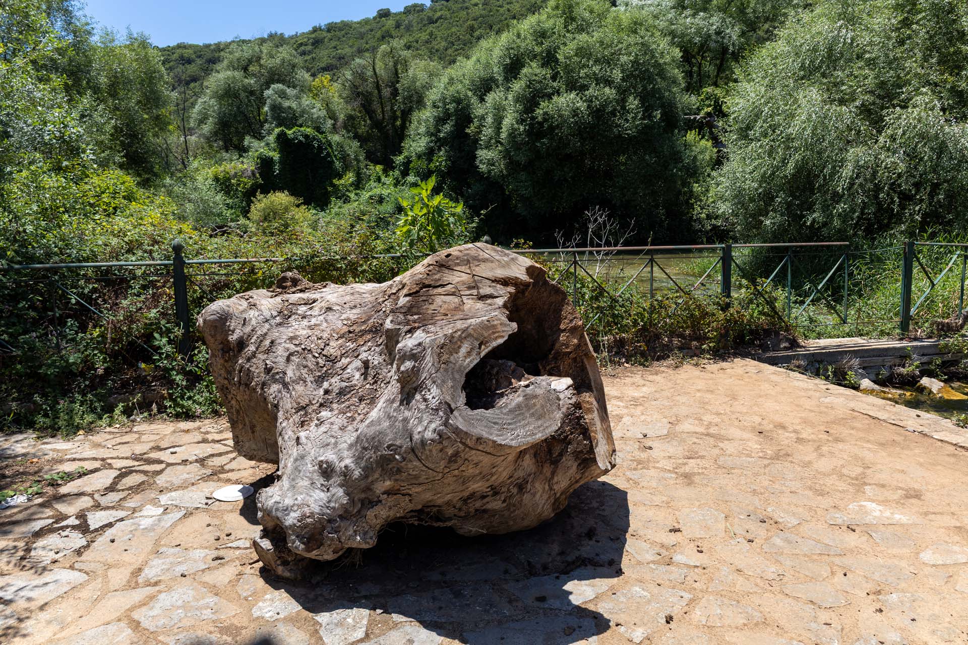 Blick über die Grünanlagen am Louros