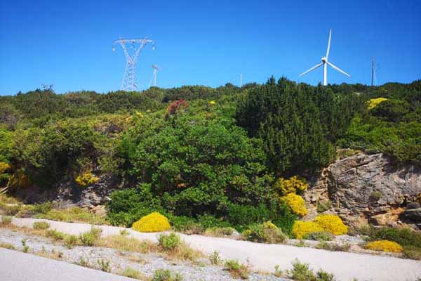 Euböa Windräder