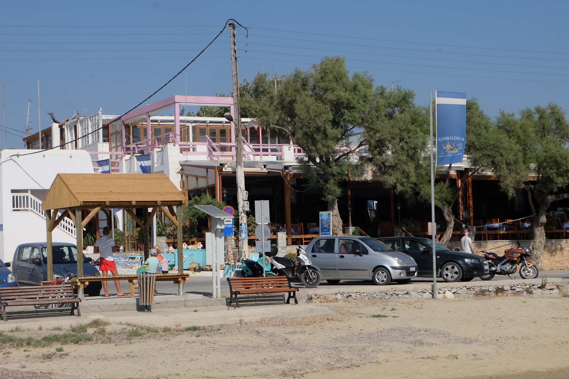 Impressionen Agia Anna, frischer Octopus, Fischerhafen, Strand und Meer