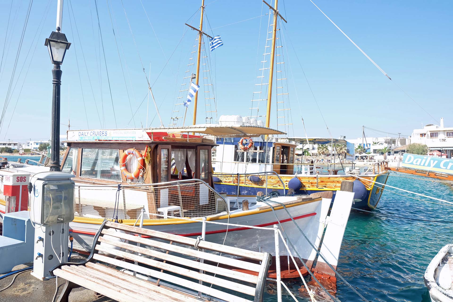 Impressionen Agia Anna, frischer Octopus, Fischerhafen, Strand und Meer